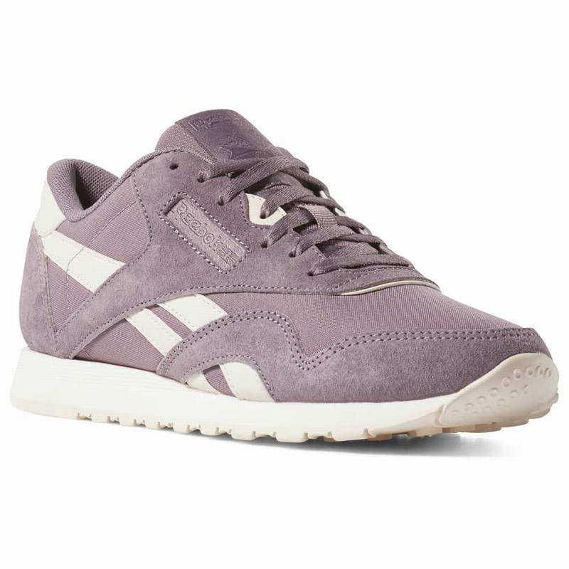 Tenisi Reebok Classic Nylon Dama Violet/Roz Romania QE6801PL